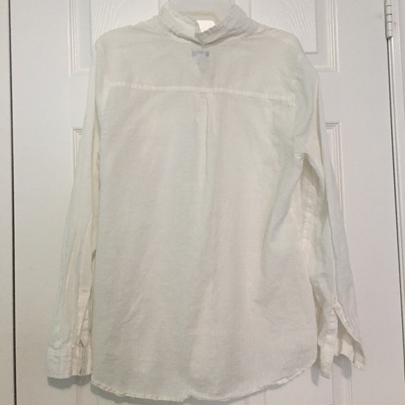 super cute old navy sheer button up-linen & cotton - Picture 2 of 2